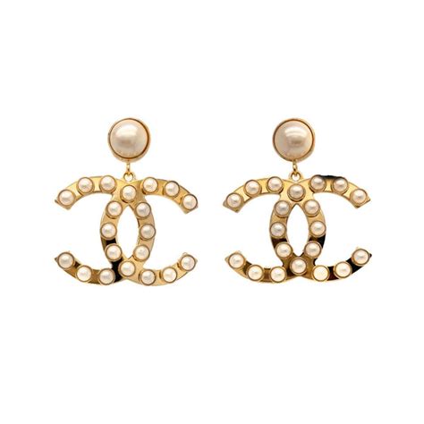 chanel a21 earrings|Chanel crochet earrings.